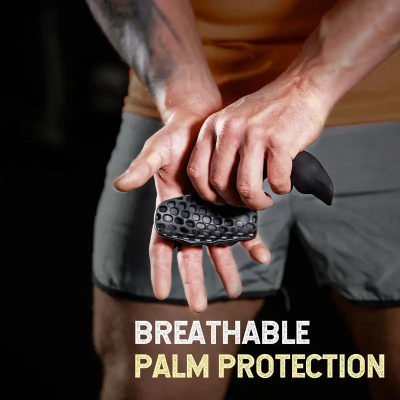 Premium Rubber Gym Grips (1 Pair) - Durable Anti-Slip Palm Pads for Enhanced Grip, Ideal for Home or Gym Strength Training, Designed for Men's Weight Lifting