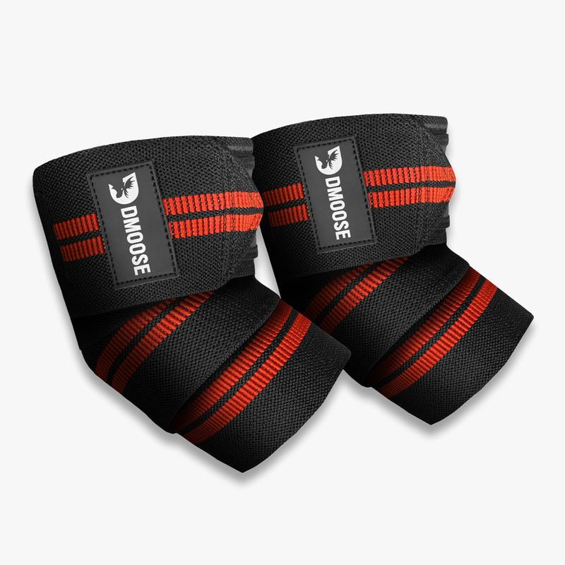 Dmoose Elbow Wraps for Weightlifting, Powerlifting, Bench Press, Cross Training, and Injury Recovery Support