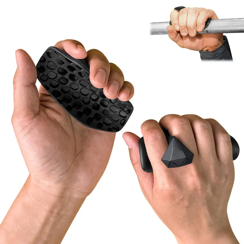 Premium Rubber Gym Grips (1 Pair) - Durable Anti-Slip Palm Pads for Enhanced Grip, Ideal for Home or Gym Strength Training, Designed for Men's Weight Lifting