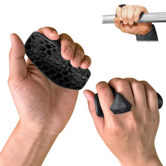 Premium Rubber Gym Grips (1 Pair) - Durable Anti-Slip Palm Pads for Enhanced Grip, Ideal for Home or Gym Strength Training, Designed for Men's Weight Lifting