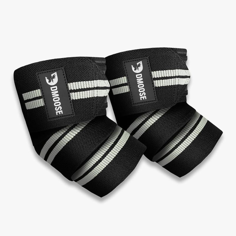 Dmoose Elbow Wraps for Weightlifting, Powerlifting, Bench Press, Cross Training, and Injury Recovery Support