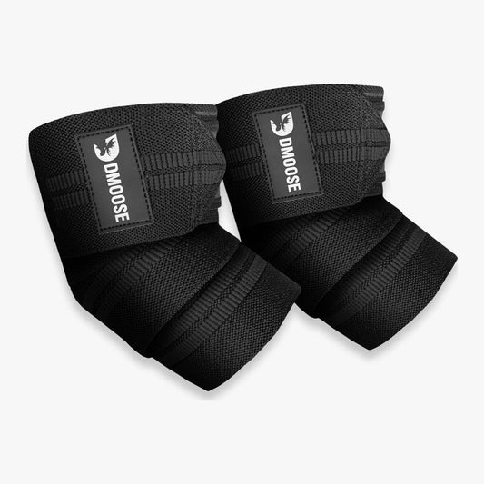 Dmoose Elbow Wraps for Weightlifting, Powerlifting, Bench Press, Cross Training, and Injury Recovery Support